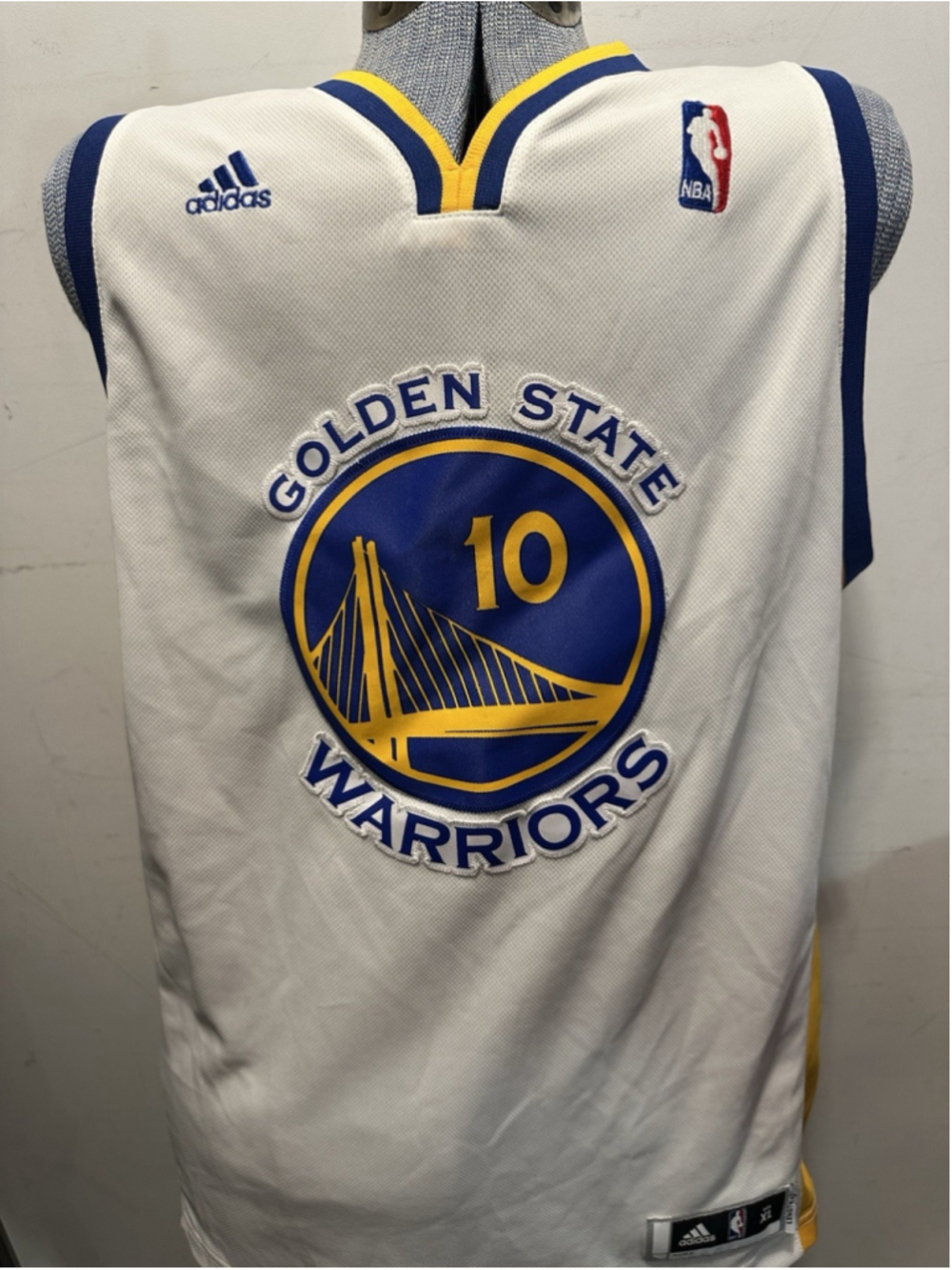 David Lee Golden State Warriors Adidas NBA Swingman Basketball Jersey White XL